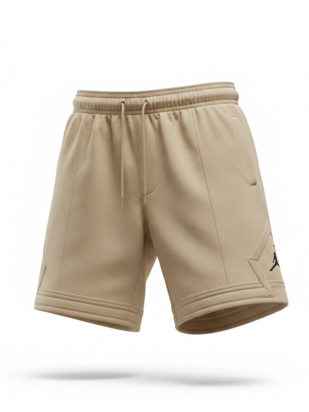 Jordan Tan Fleece Drawstring Shorts with Jumpman Tag